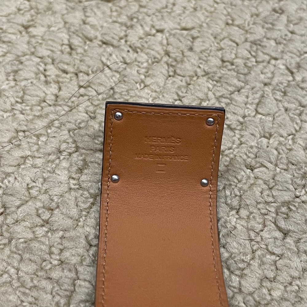 hermes kelly dog wrap bracelet in dark brown crocodile - Picture 5 of 5